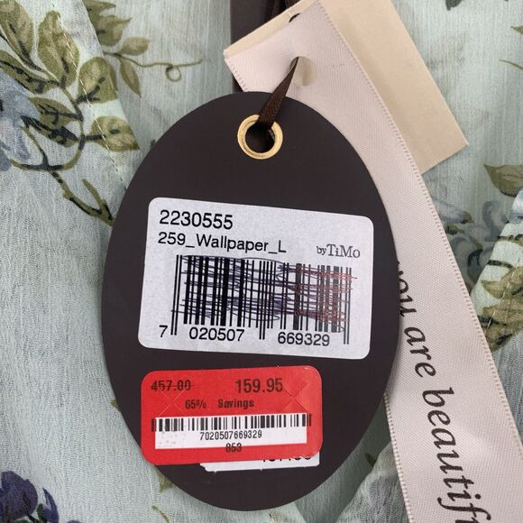 byTiMo Dress Women's Large Mini Bohemian Floral Ruffle Trim Belt Wrap NEW - Picture 15 of 16